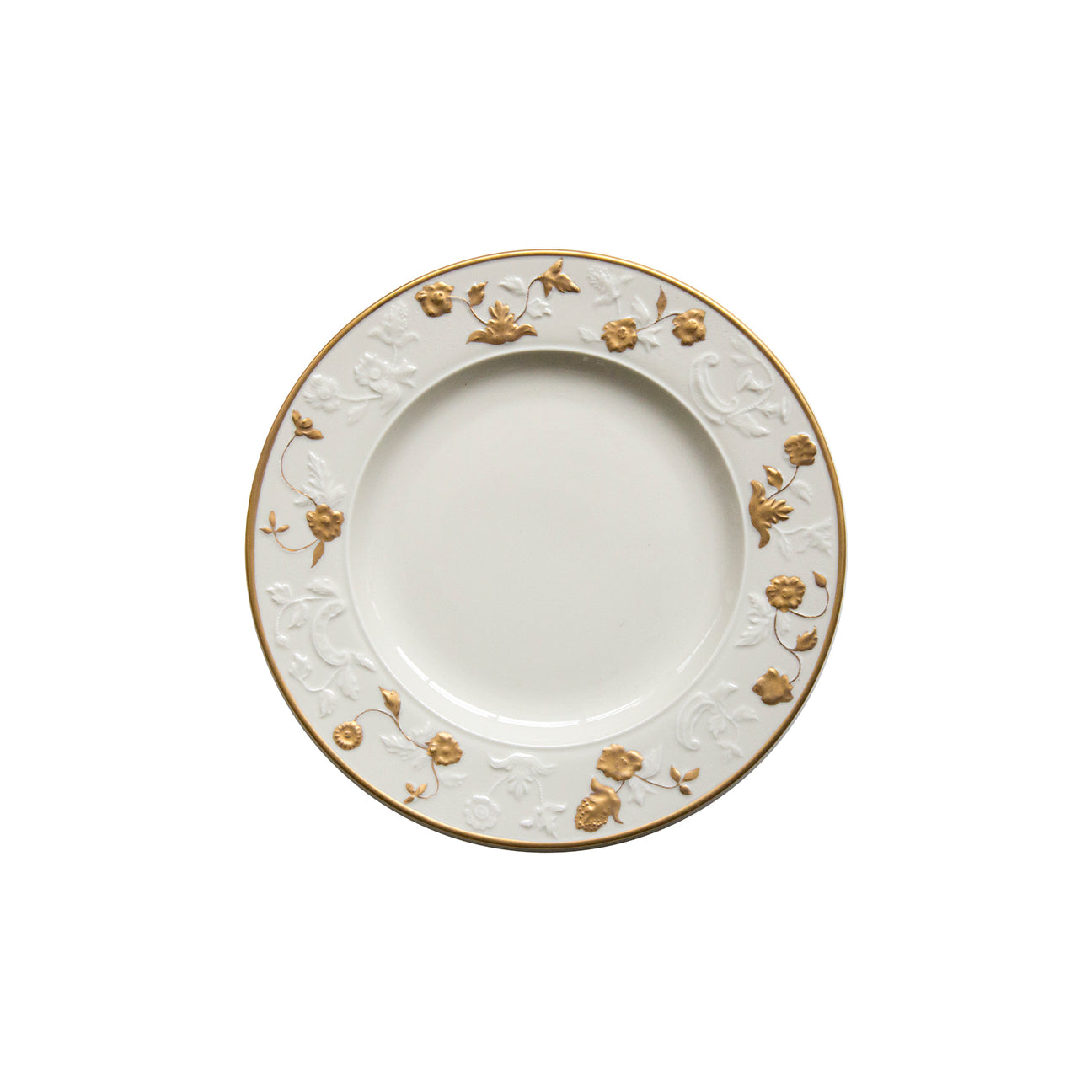 Taormina White &amp; Gold Bread &amp; Butter Plate 