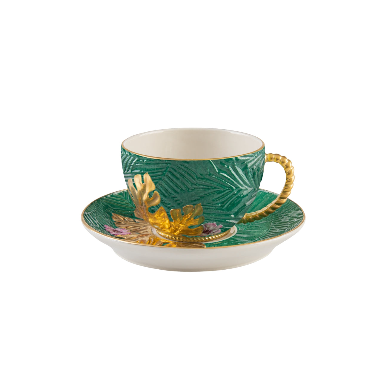 Acapulco Coffee Cup &amp; Saucer - Peacock Green 