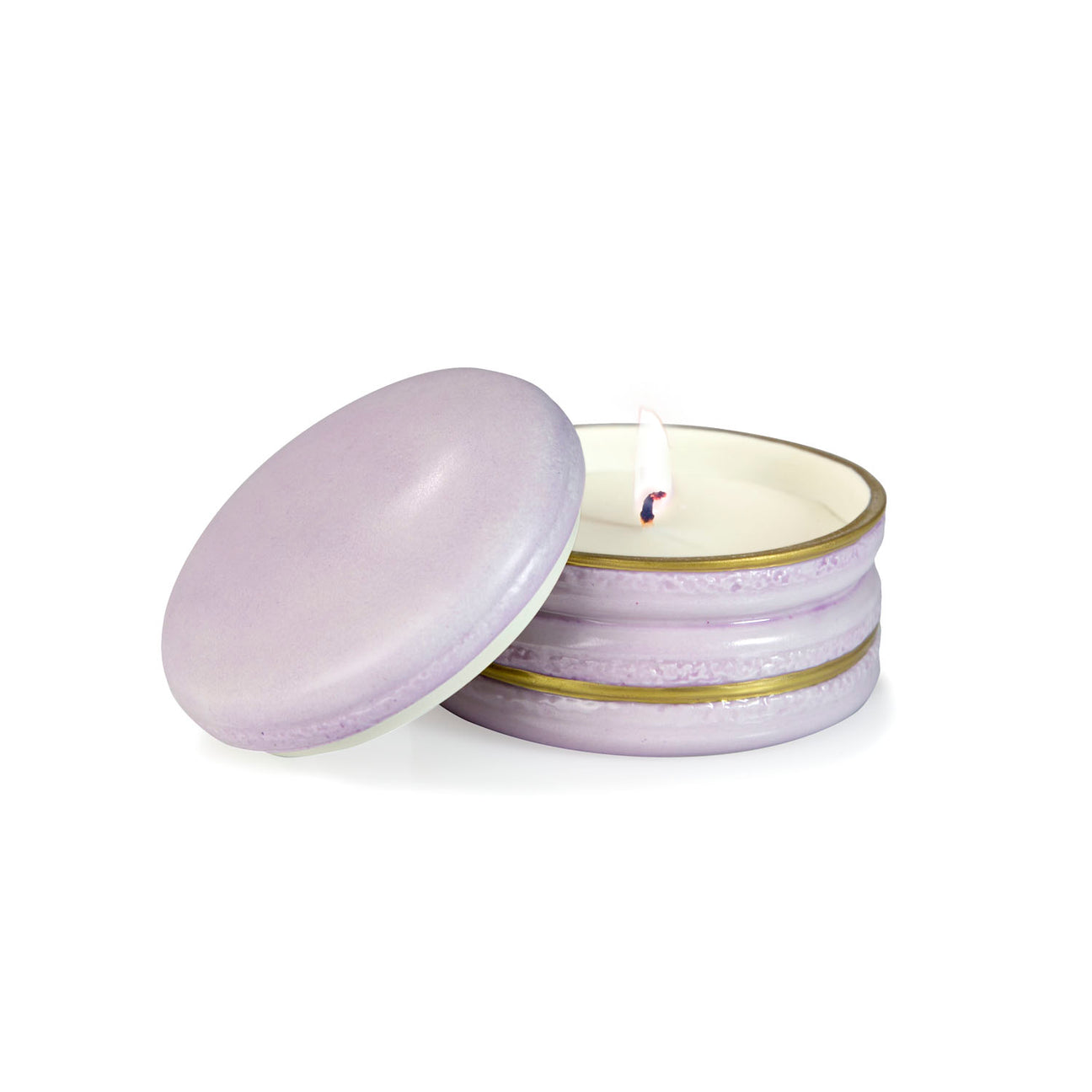 Chantilly Macarons Scented Candle - Lilac &amp; Gold 