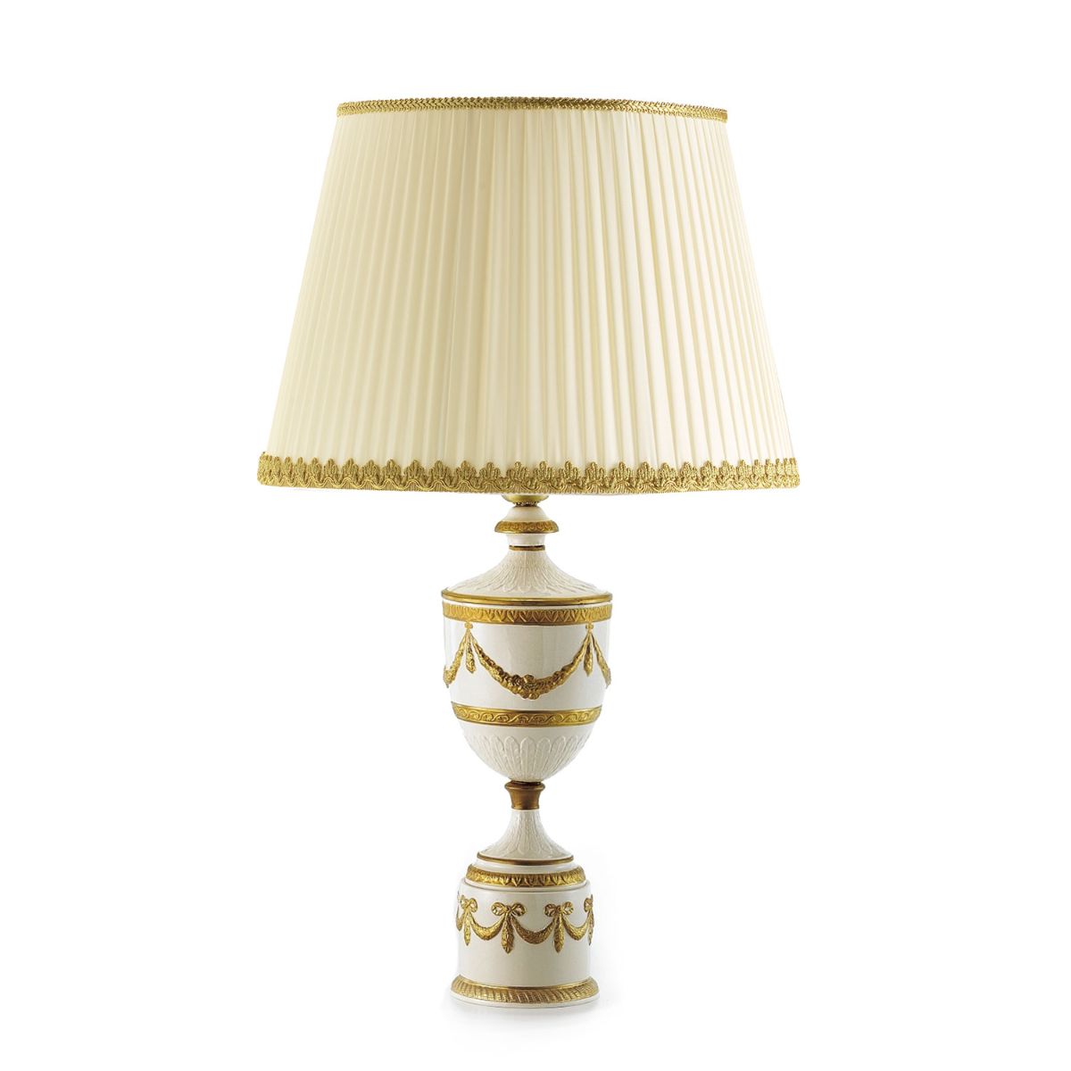 Josephine Table Lamp - White &amp; Gold 