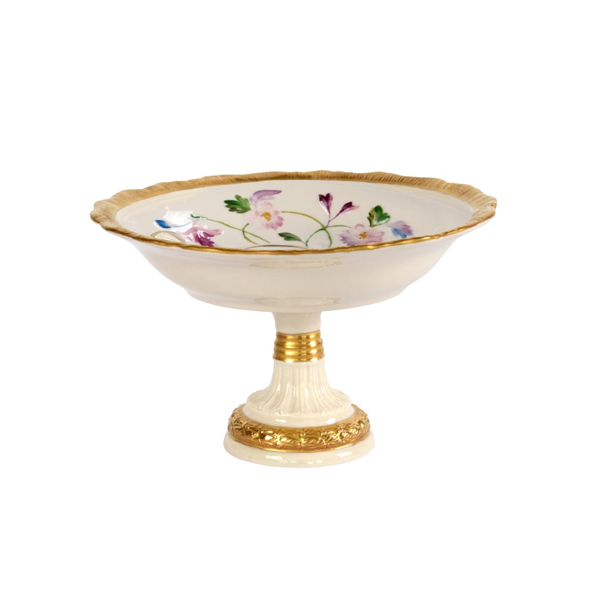 Taormina Multicolor &amp; Gold Small Footed Bowl 