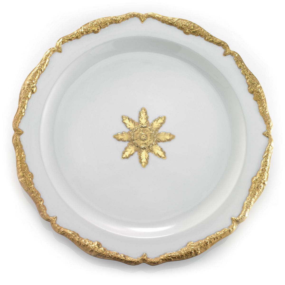 Empire White &amp; Gold Lay Plate 