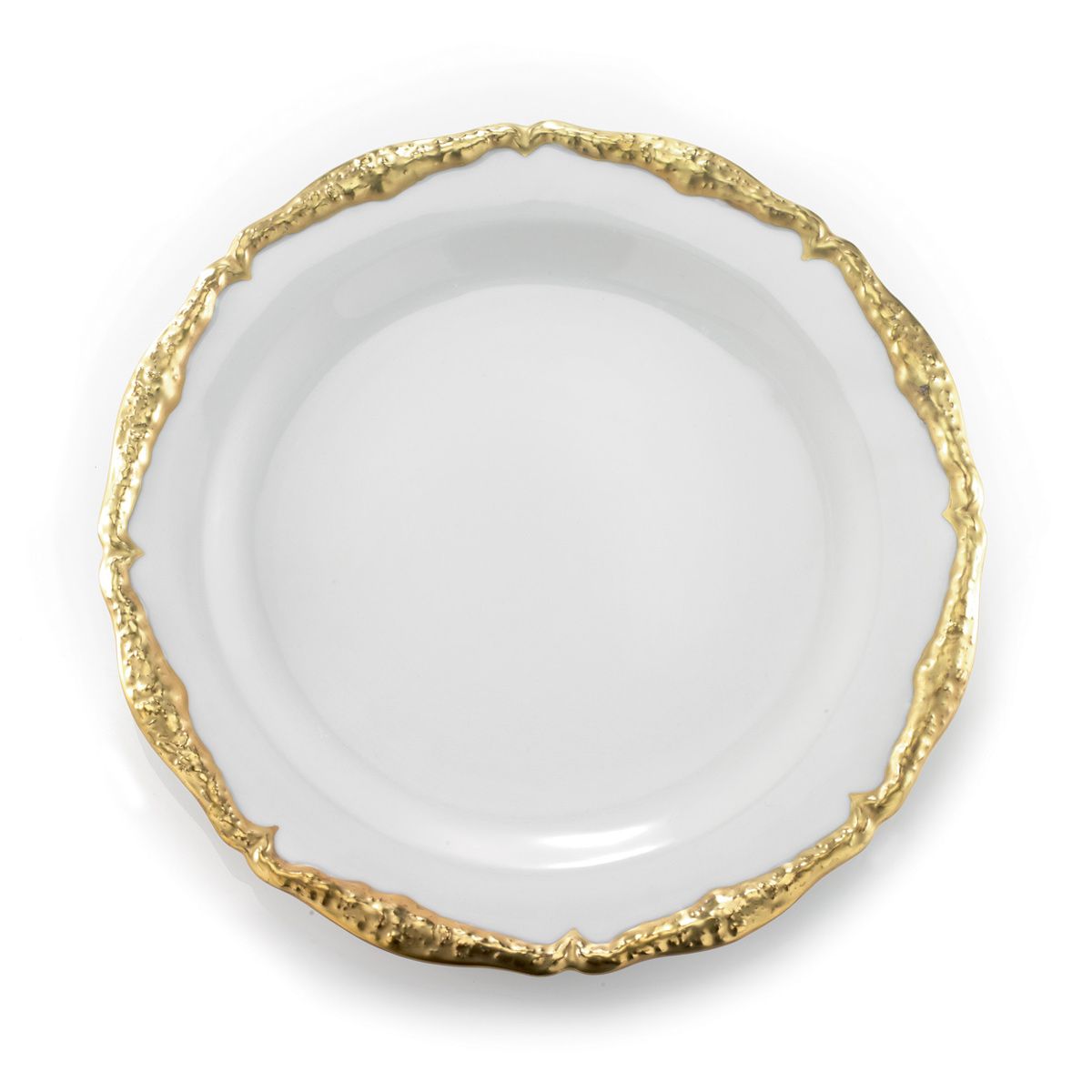 Empire White &amp; Gold Dinner Plate 