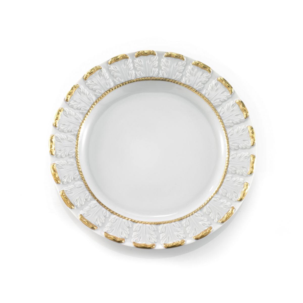 Queen Elizabeth White &amp; Gold Dessert Plate 