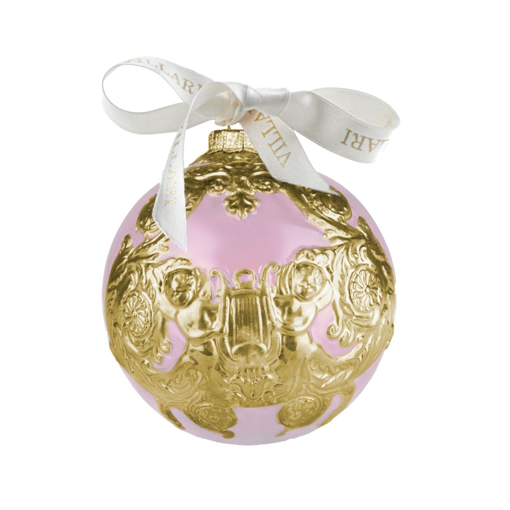Angels Christmas Bauble - Pink & Gold