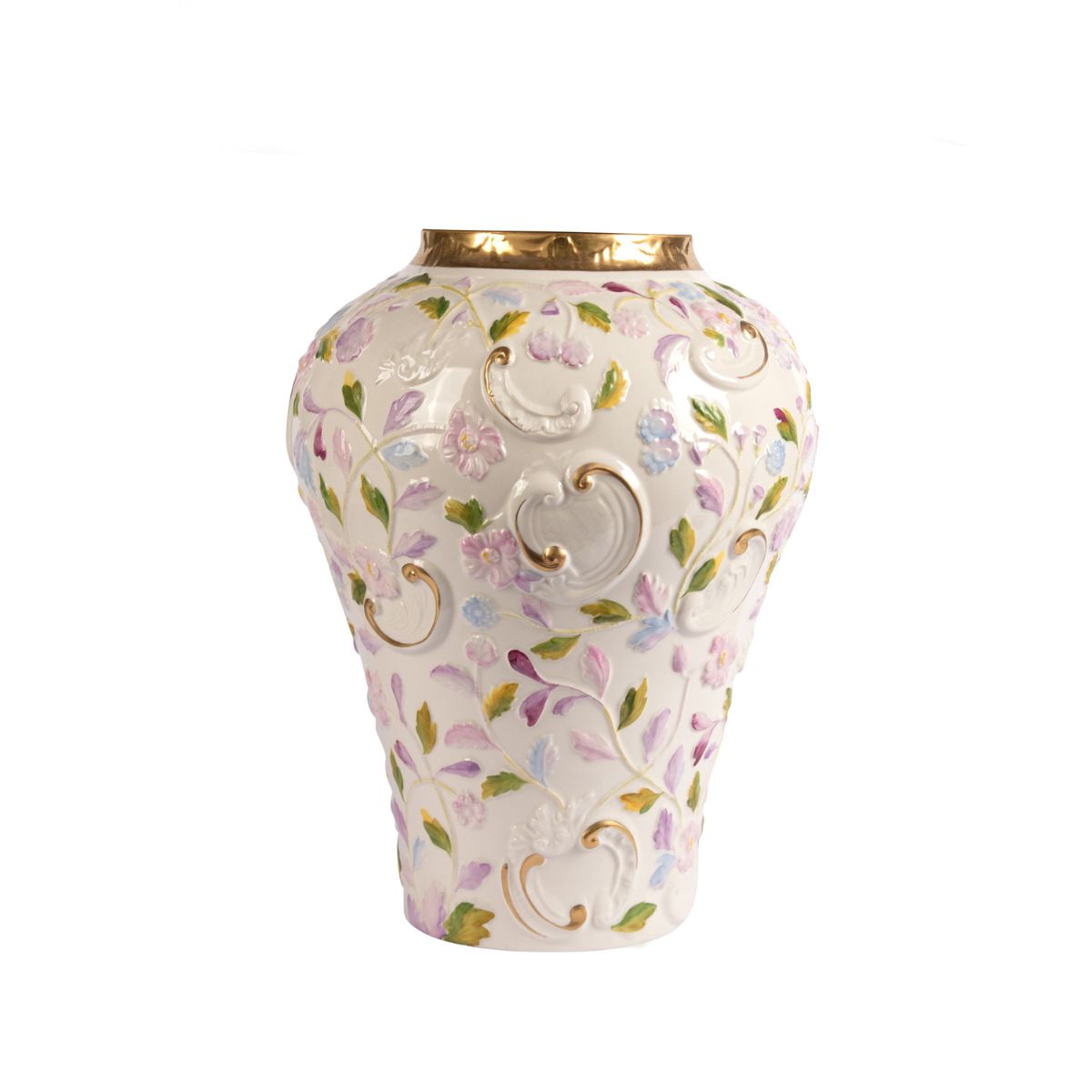 Taormina Large Vase - Multicolor &amp; Gold 