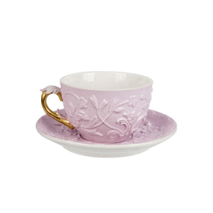 Taormina Pink & Gold Tea Cup & Saucer