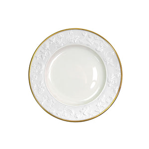 Taormina White & Gold Dinner Plate