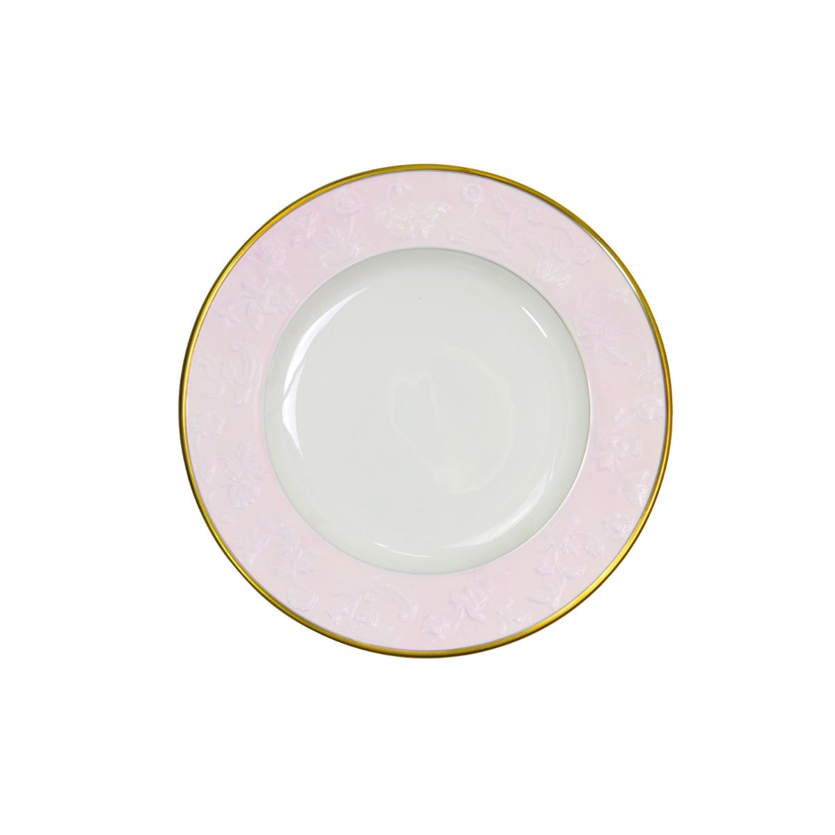Taormina Pink &amp; Gold Dessert Plate 