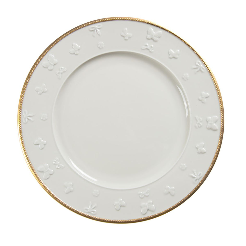 Butterfly White & Gold Lay Plate