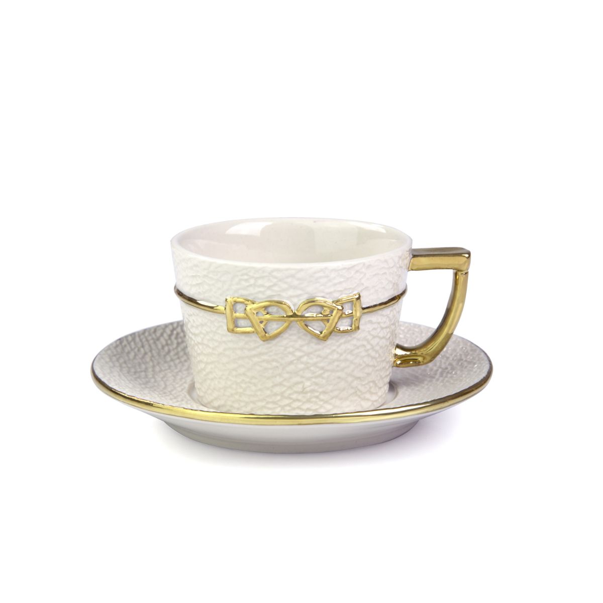 Dressage White &amp; Gold Arabic Coffee Cup 