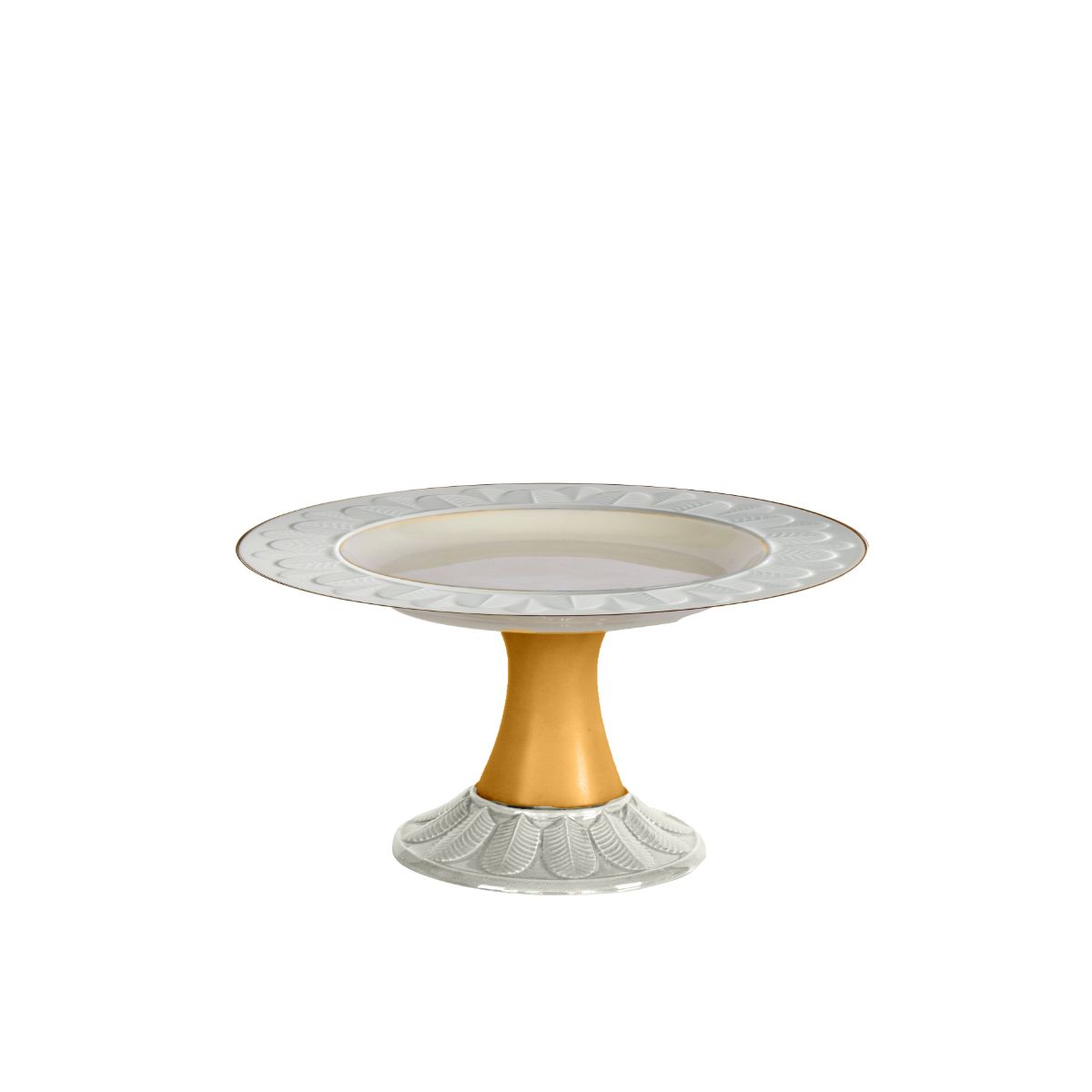 Peacock White &amp; Gold Small Cake Stand 