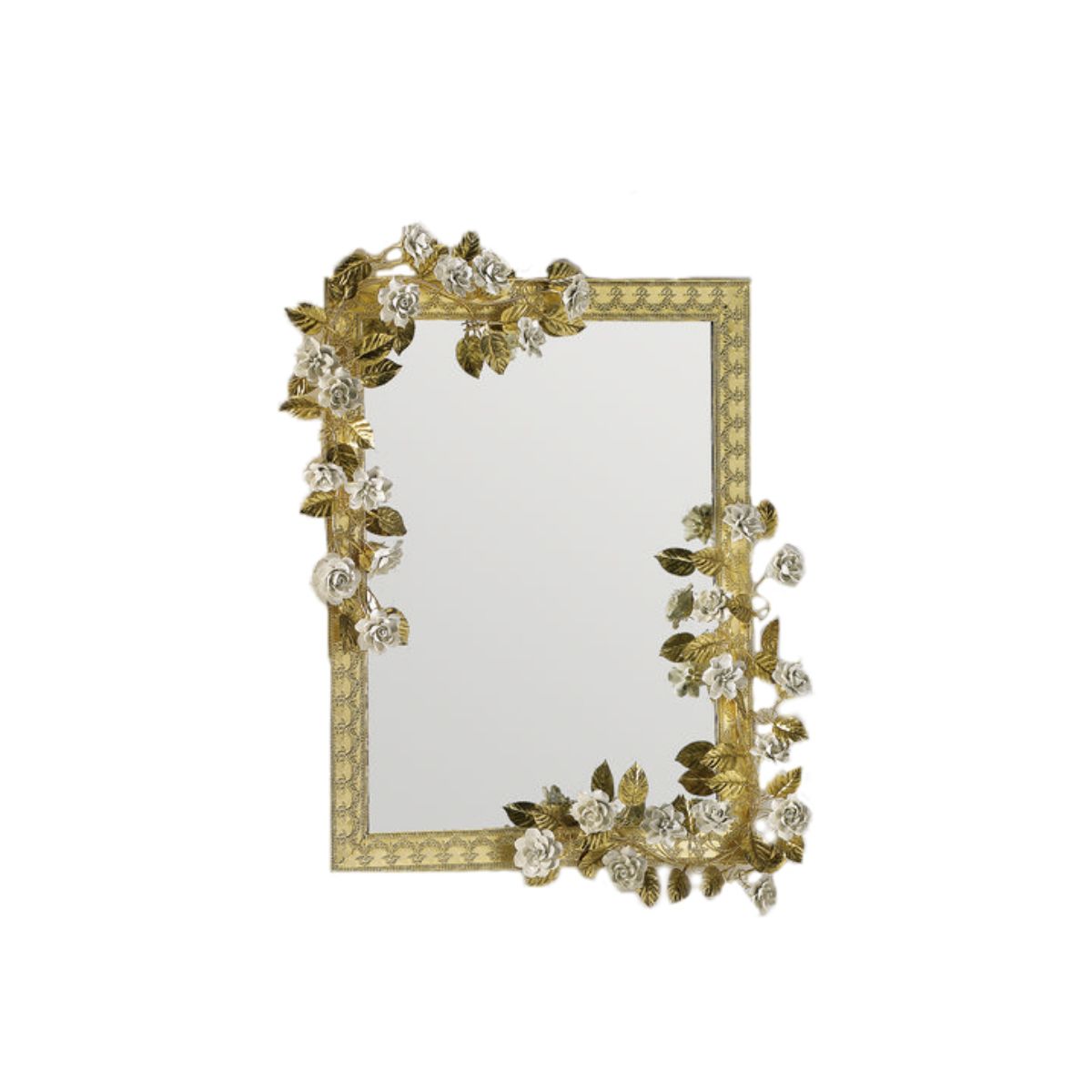Marie Antoinette Medium Mirror - Gold &amp; White 