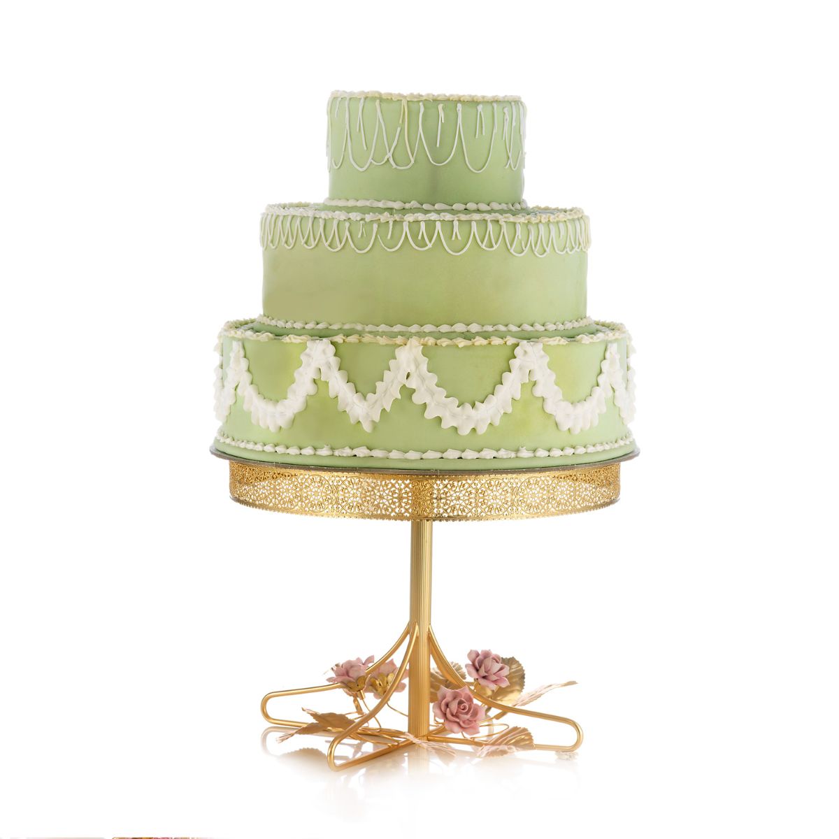 Marie-Antoinette Pink &amp; Gold Large Cake Stand Ø 35 Cm 