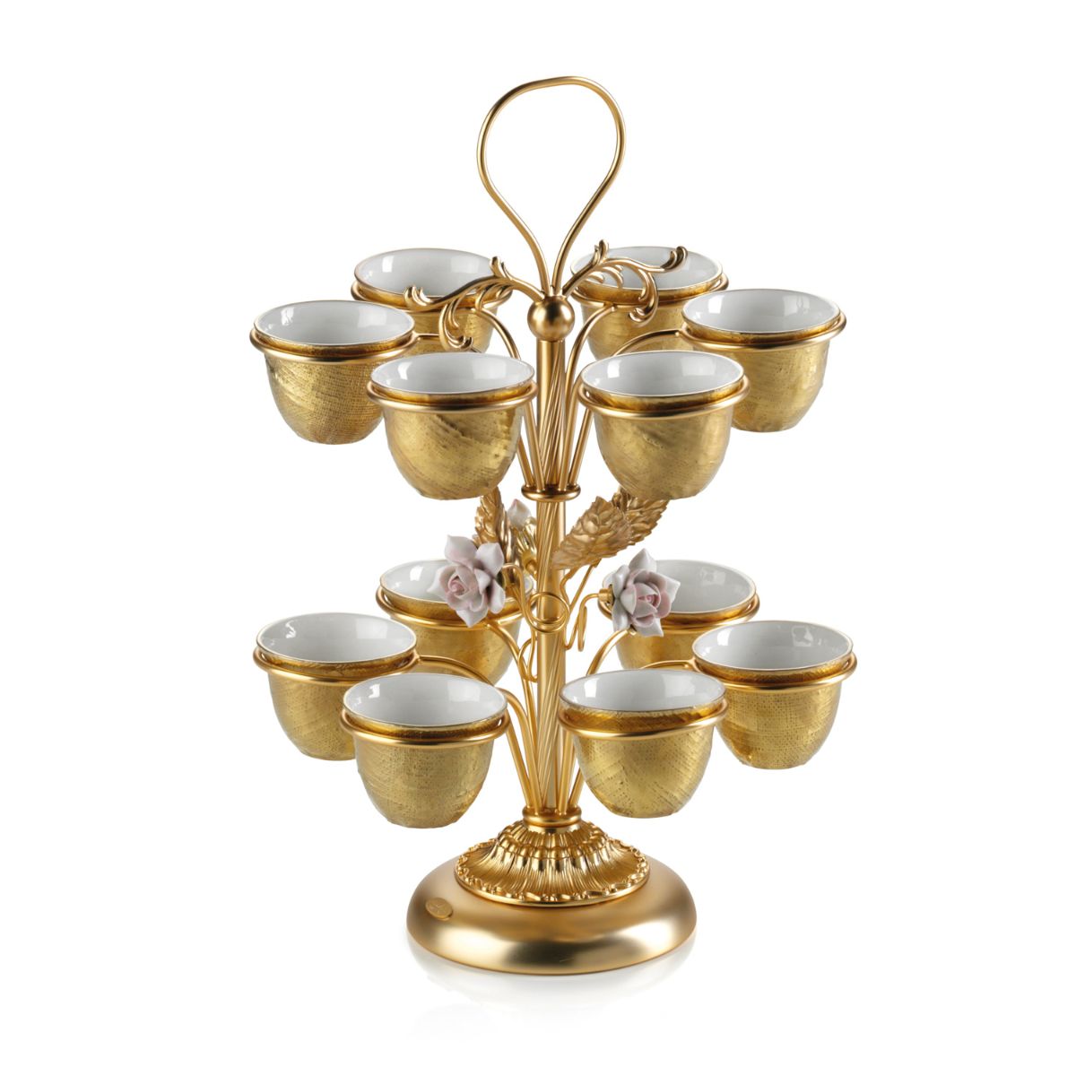 Marie-Antoinette Pink &amp; Gold Arabic Coffee Cup Holder 