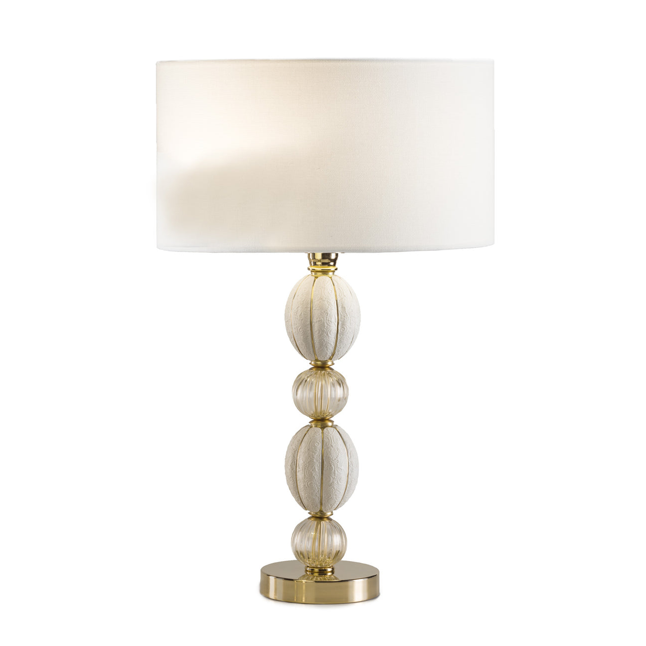 Amour Table Lamp - White &amp; Gold 