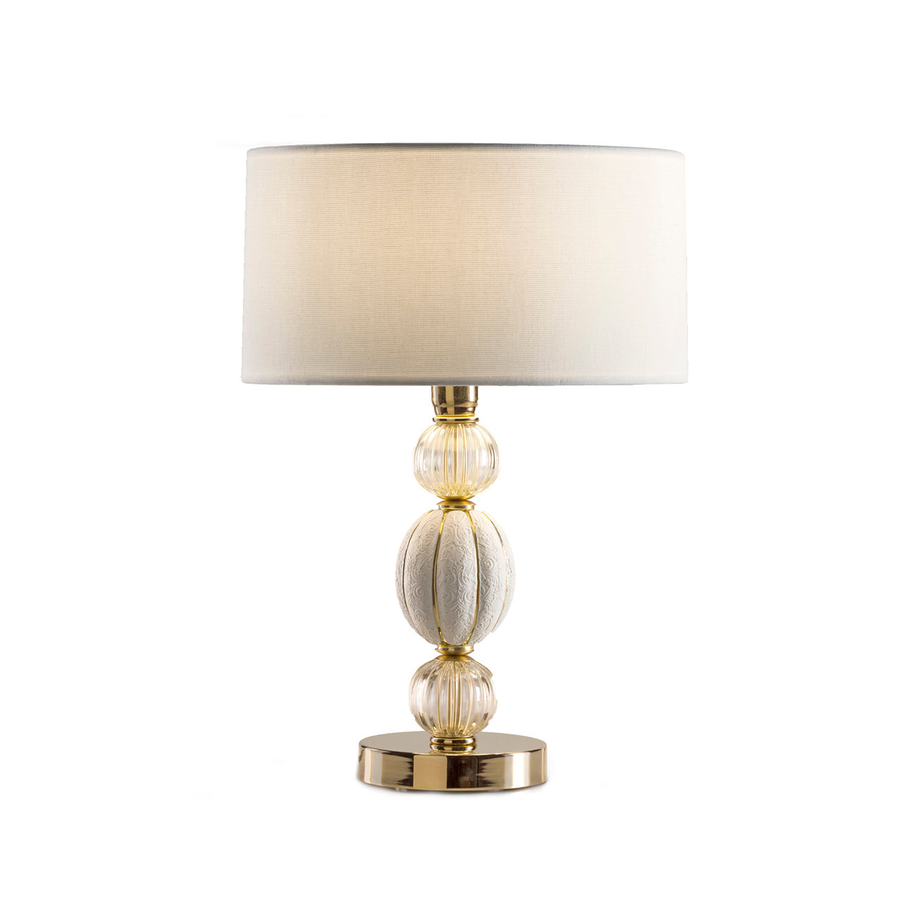 Amour Small Table Lamp - White &amp; Gold 