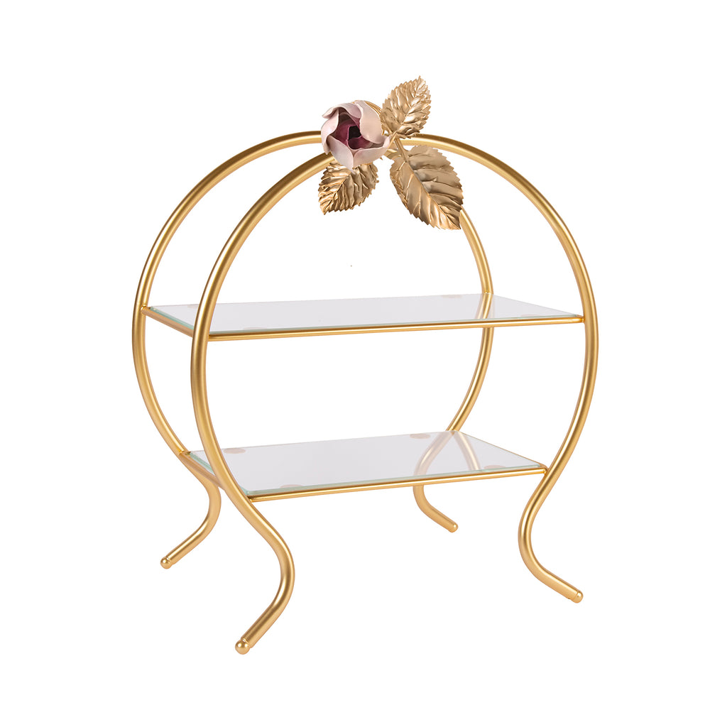 Tulip 2 Tier Pastry Stand - Gold
