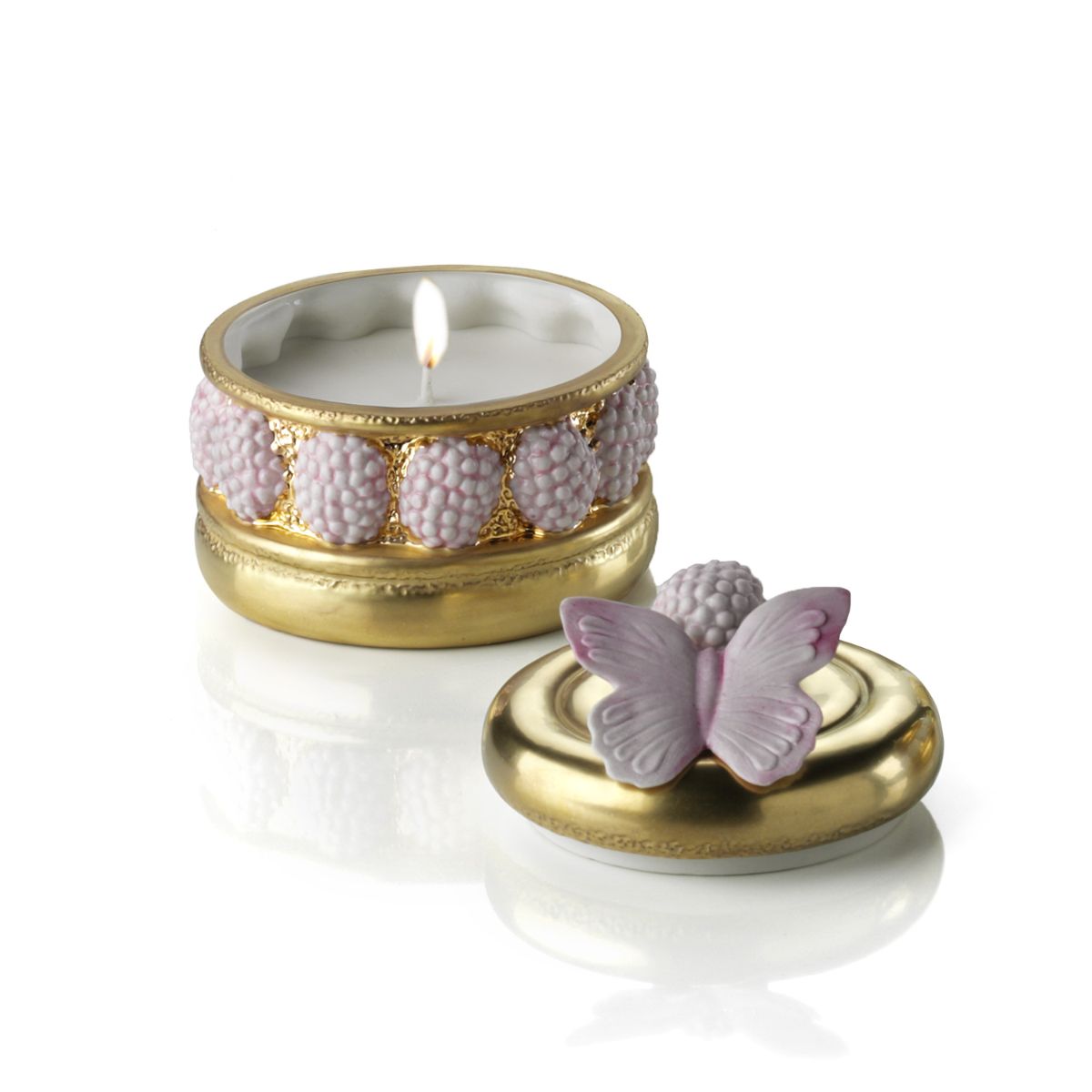 Chantilly Ispahan Pia Cake Scented Candle - Gold &amp; Pink 