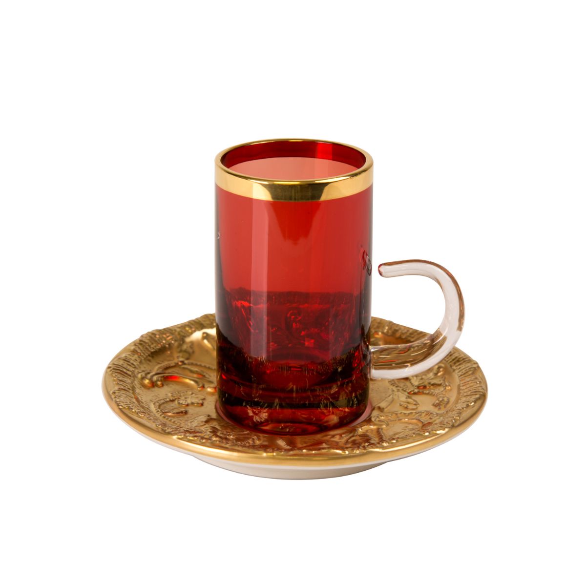 Ramz by Villari Ruby Arabic Tea Cup &amp; Saucer 