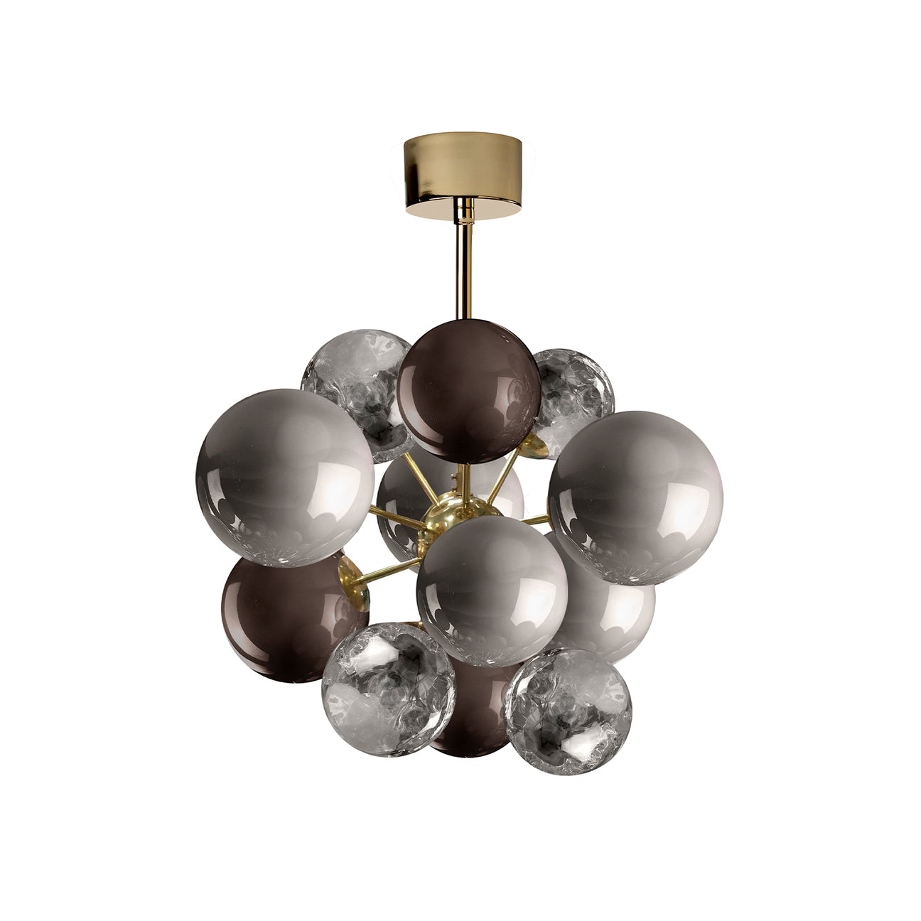 Lady V Small Chandelier - 12 Lights - Tabacco 
