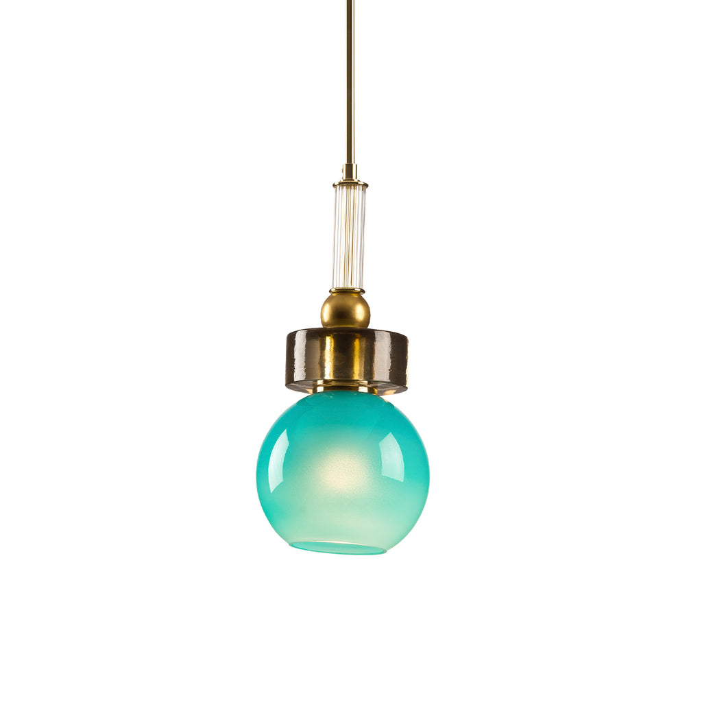Lolite Etienne Pendant Light - Aquamarine & Transparent