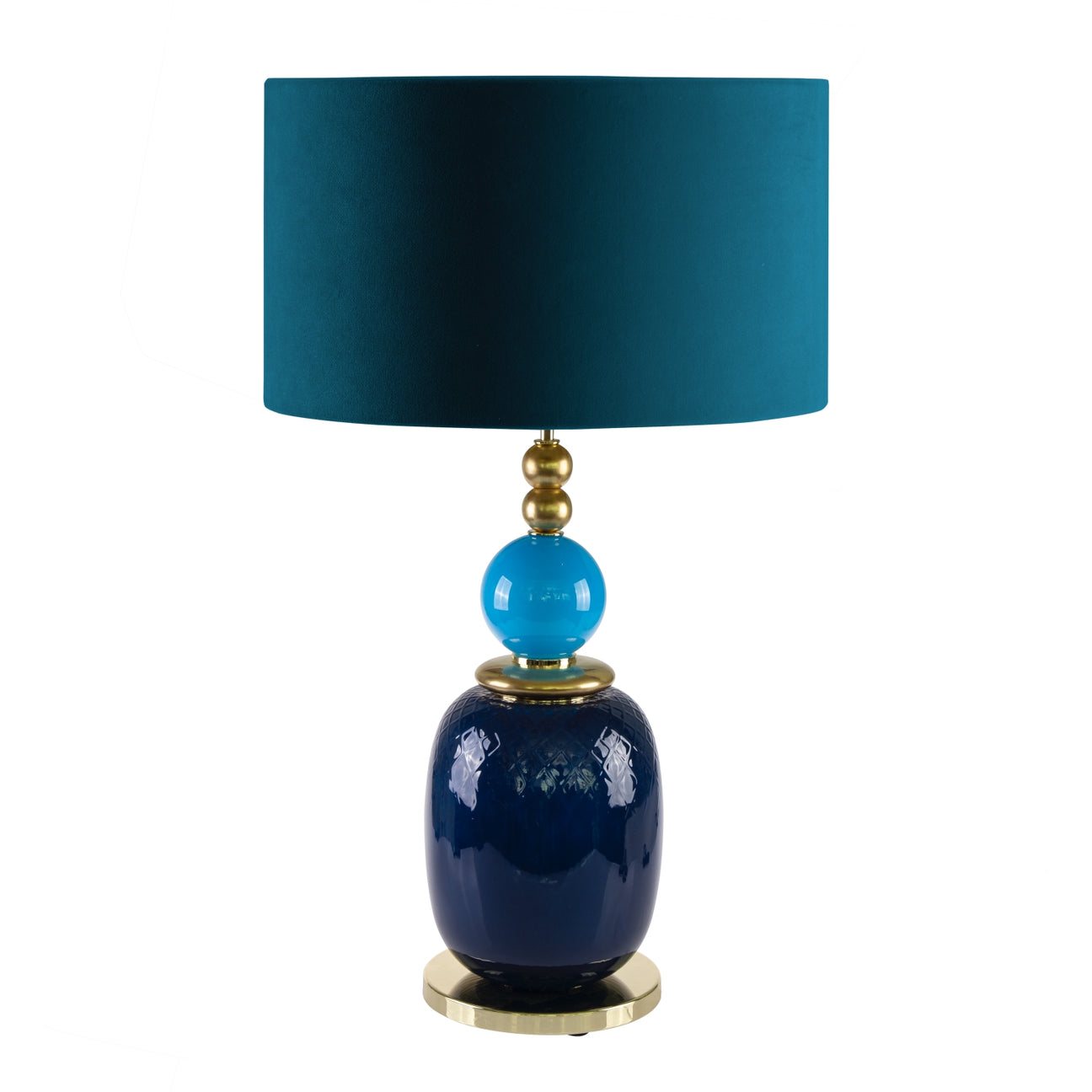 Violette Table Lamp - Blue &amp; Gold 