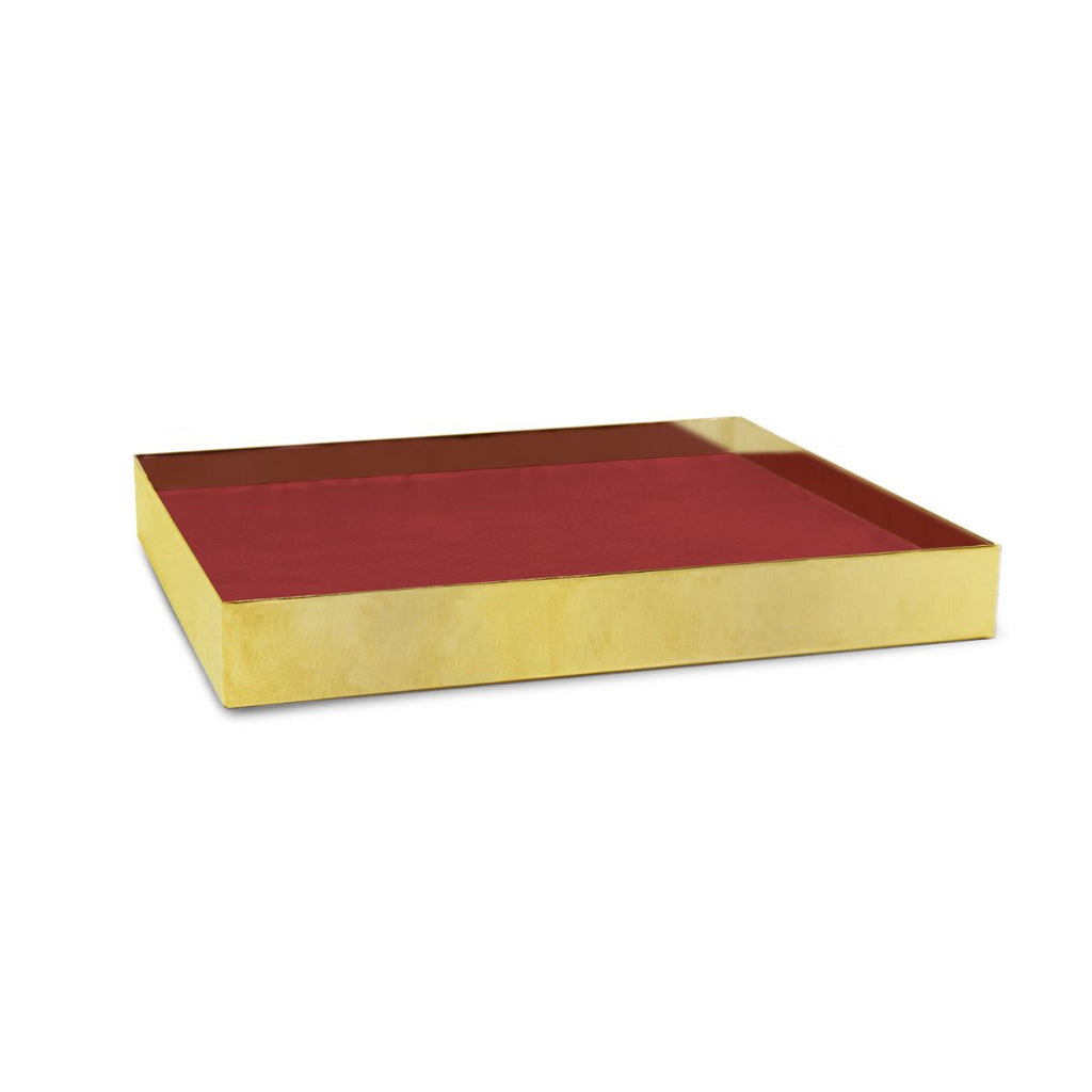 Felipe Small Charging Qi Tray - Red & Gold