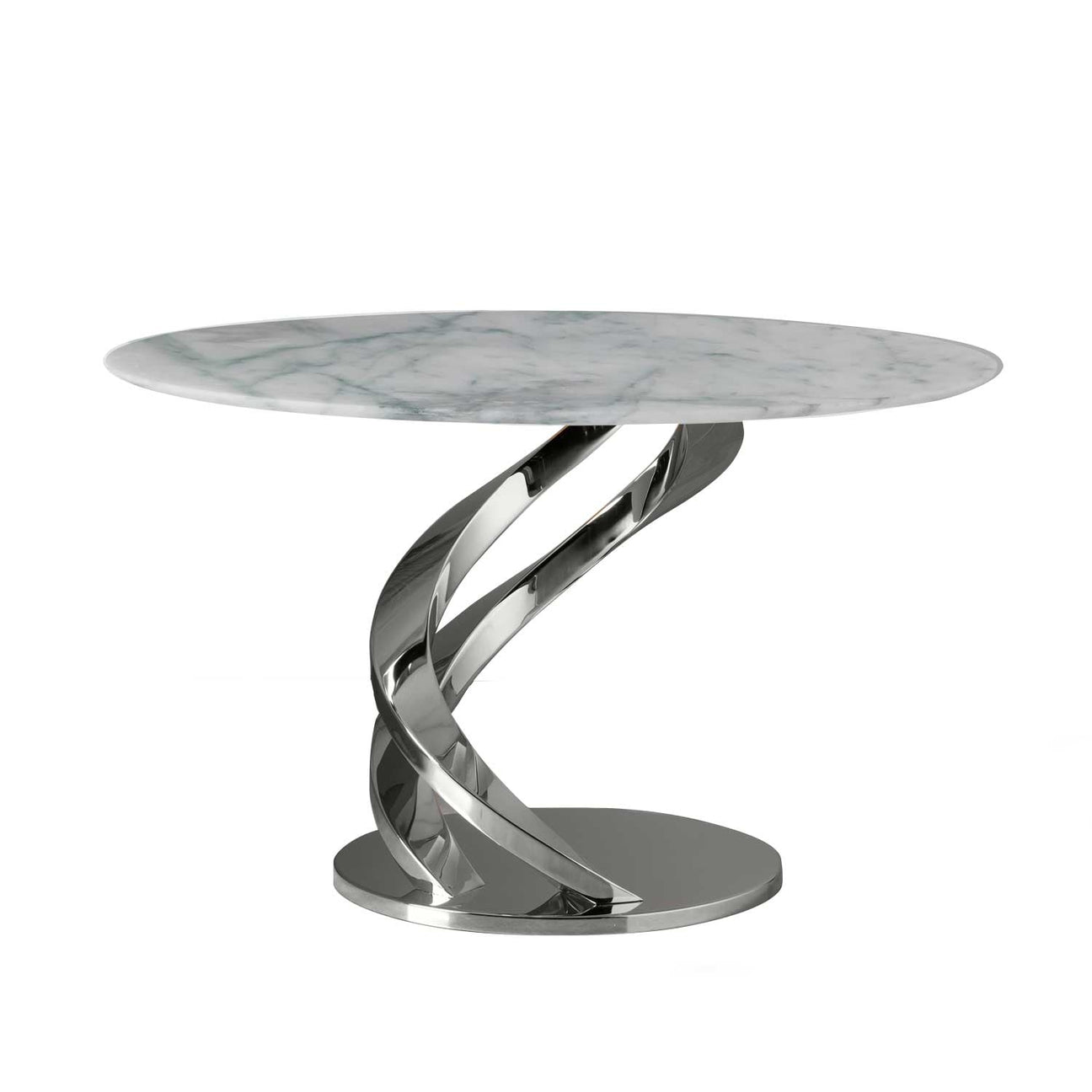 Eclypse Dining Table - Carrara &amp; Chrome 