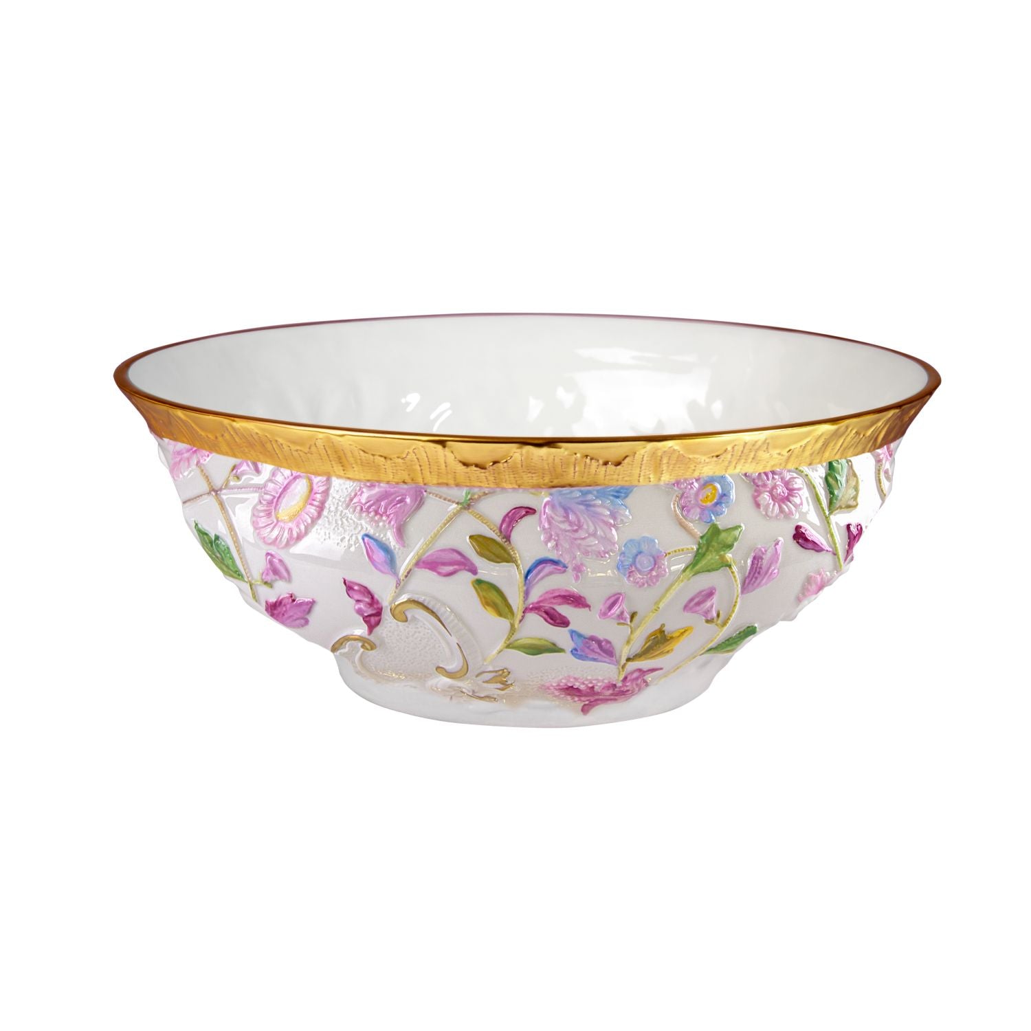 Taormina Multicolor & Gold Salad Bowl