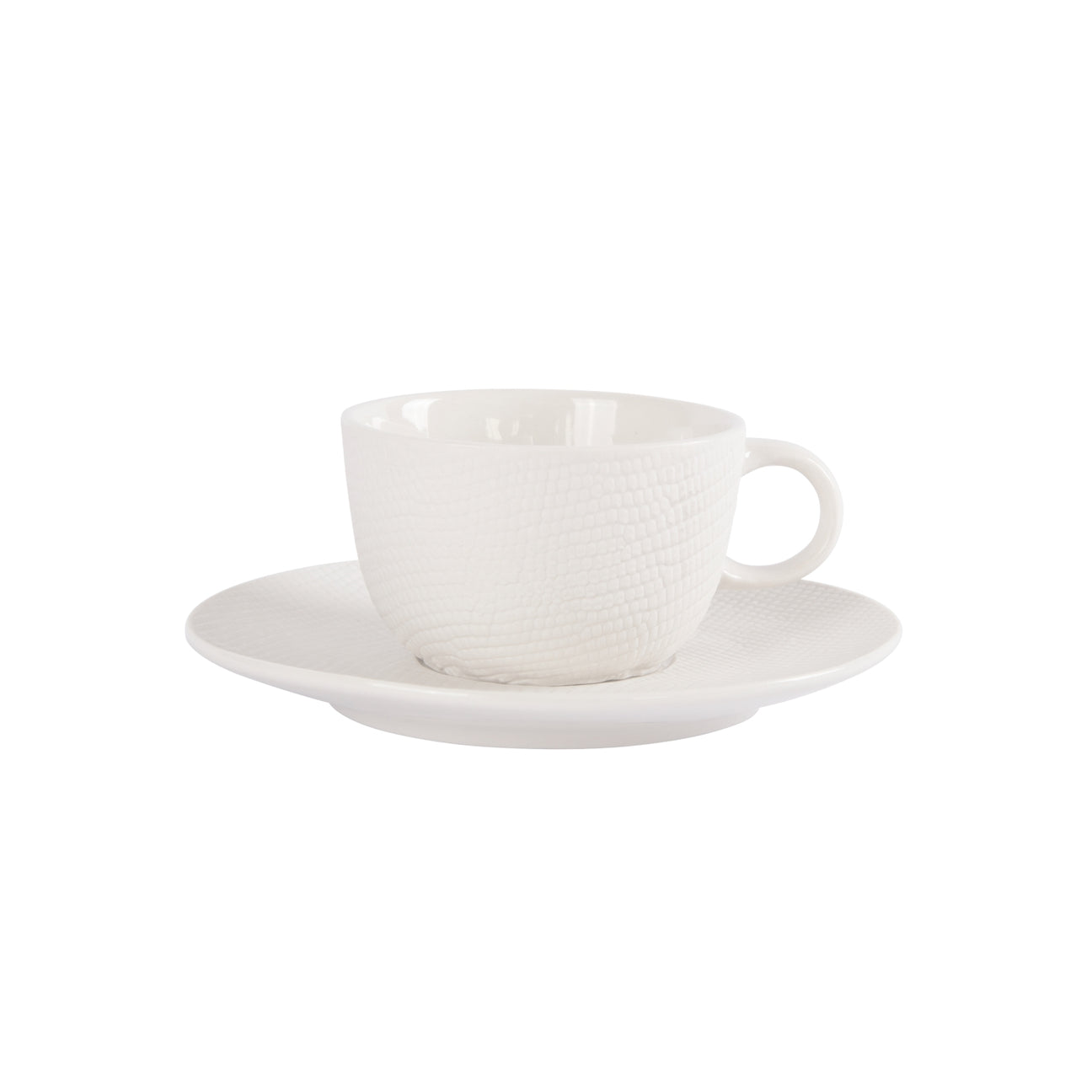 Python White Coffee Cup &amp; Saucer 