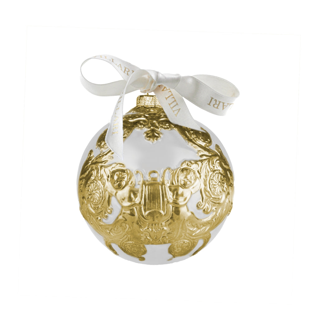 Angels Christmas Bauble - White & Gold