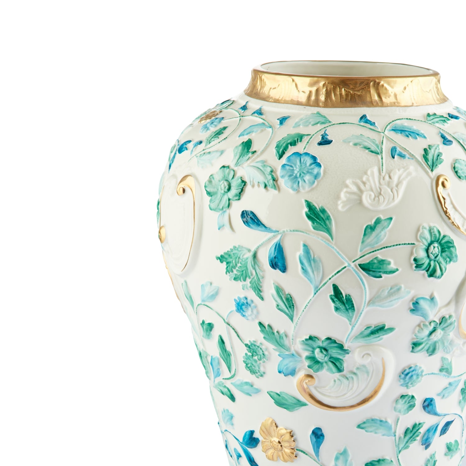 Taormina Large Vase - Turquoise & Gold