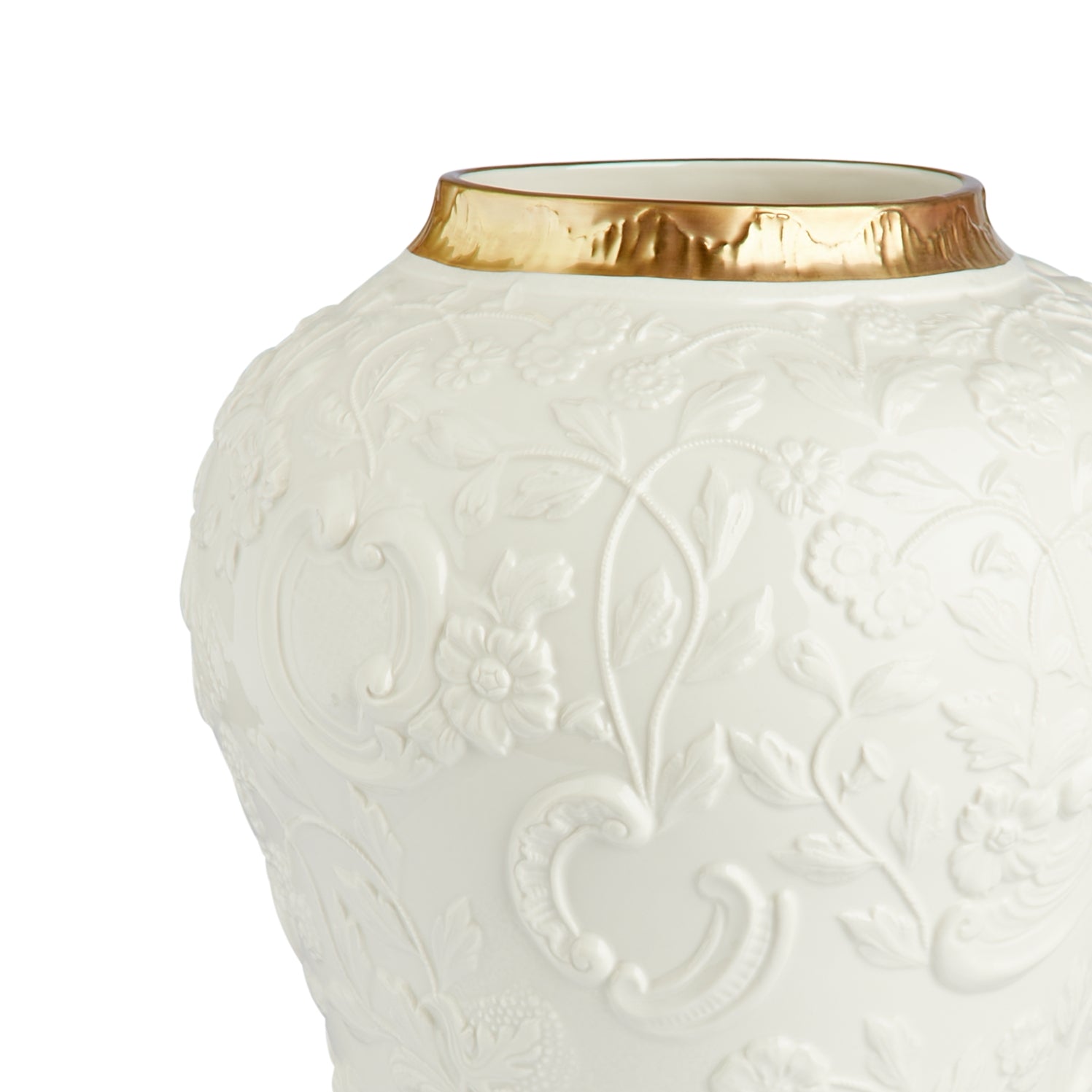 Taormina Large Vase - White & Gold