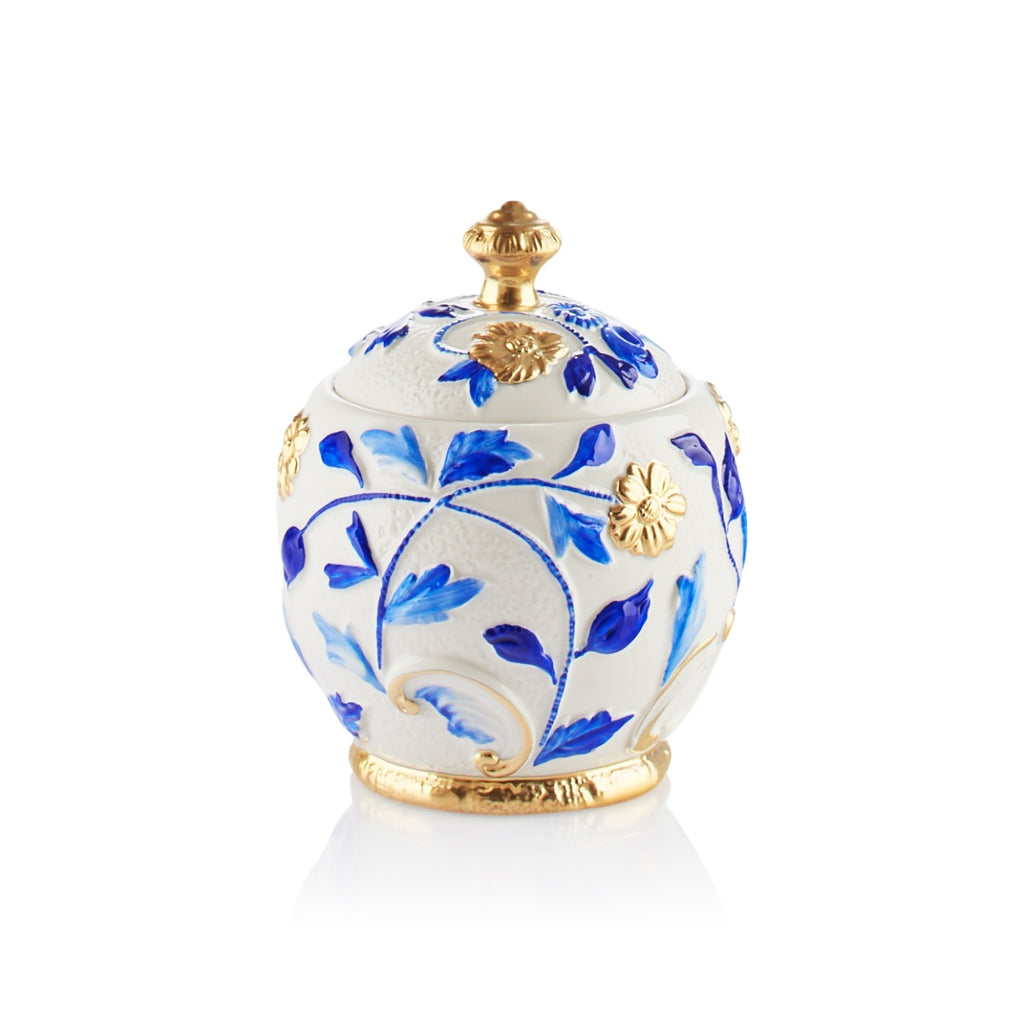 Taormina Blue & Gold Sugar Bowl