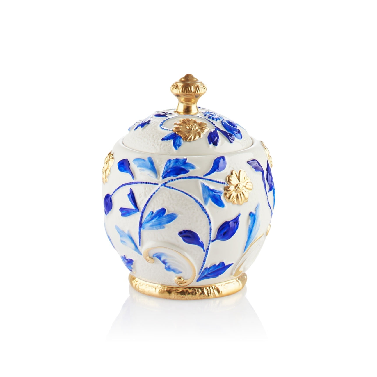 Taormina Blue &amp; Gold Sugar Bowl 