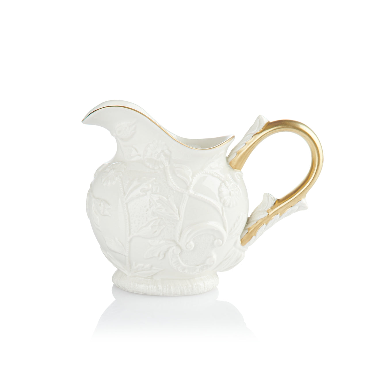 Taormina White &amp; Gold Creamer 