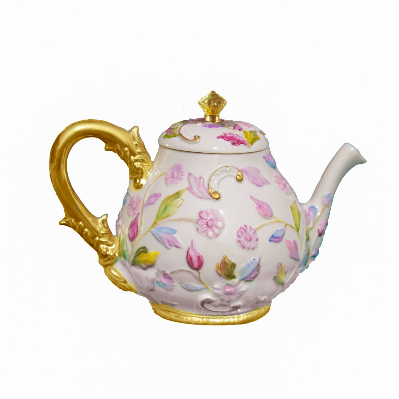 Taormina Multicolor &amp; Gold Tea Pot 