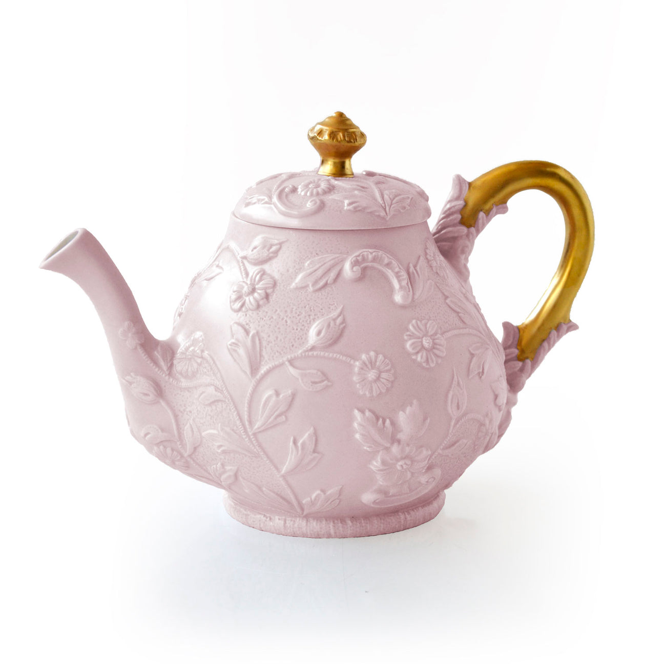 Taormina Pink &amp; Gold Teapot 