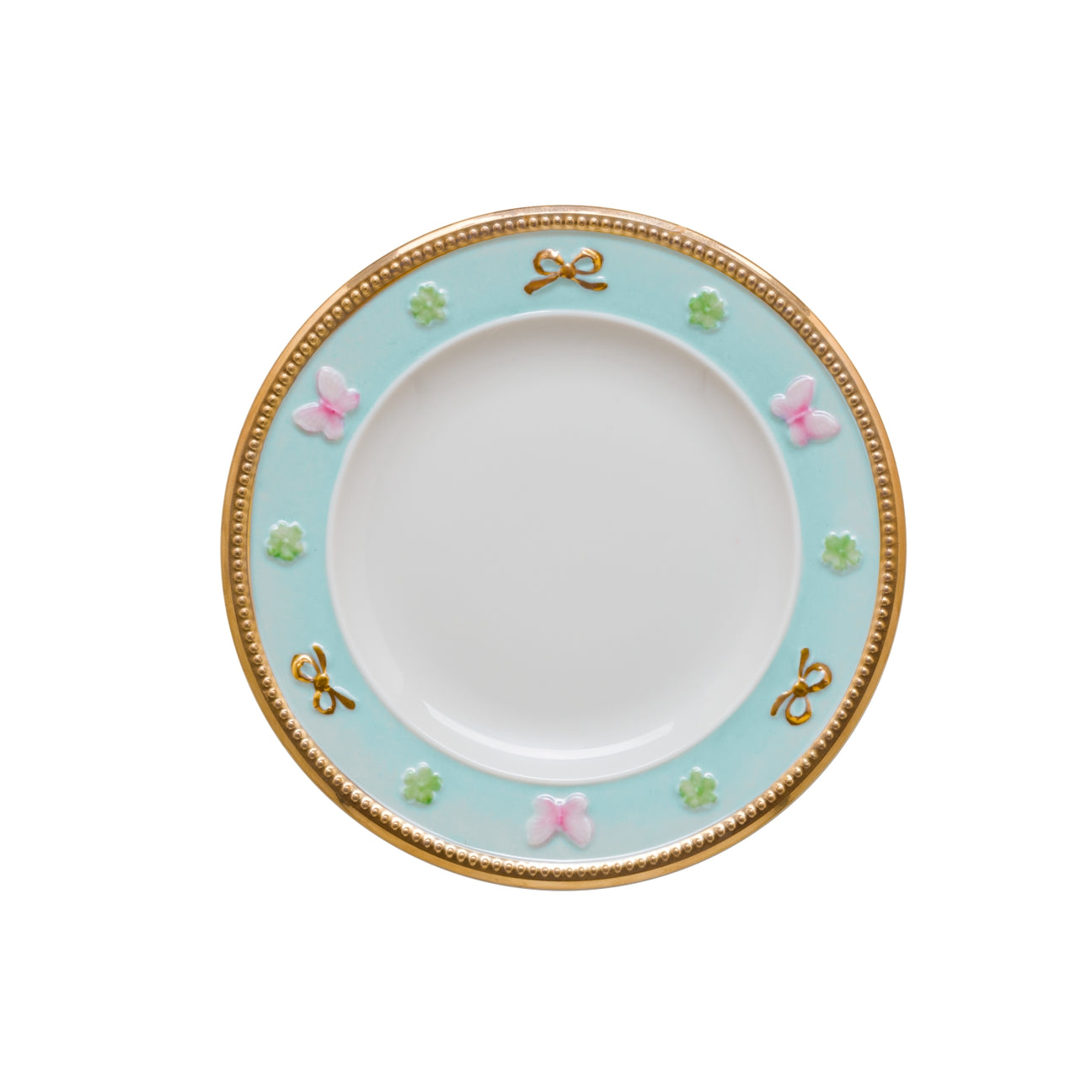Butterfly Aquamarine Bread &amp; Butter Plate 