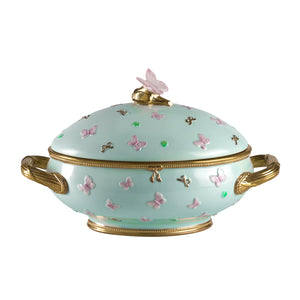 Butterfly Aquamarine Soup Tureen