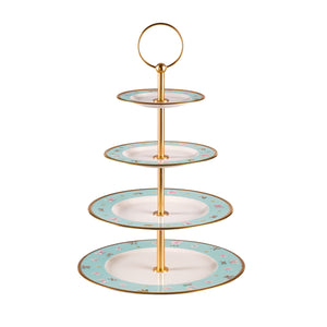 Butterfly Aquamarine 4 Tier Cake Stand