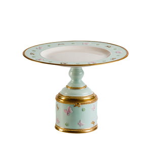 Butterfly Aquamarine Medium Footed Cake Stand