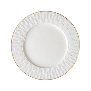 Peacock White & Gold Lay Plate