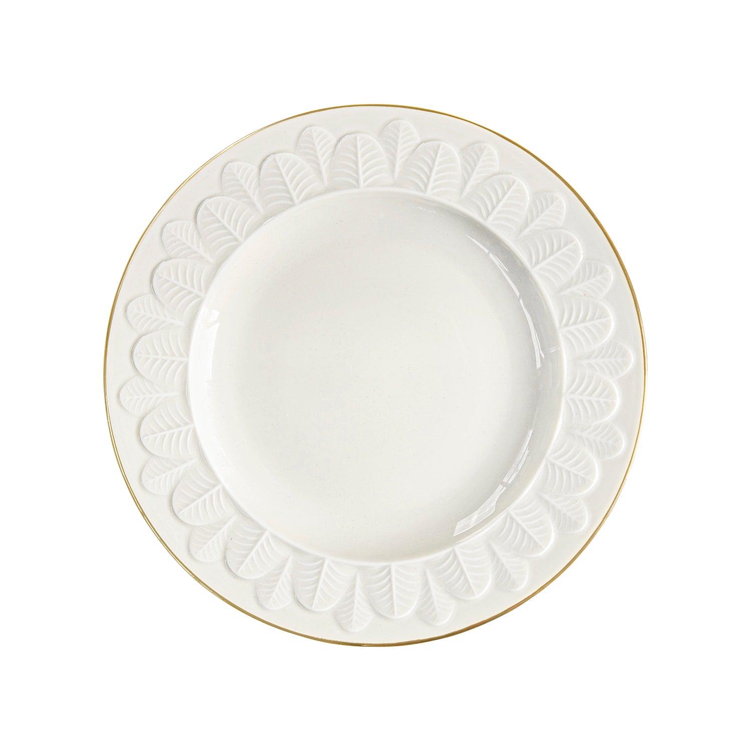 Peacock White & Gold Dessert Plate