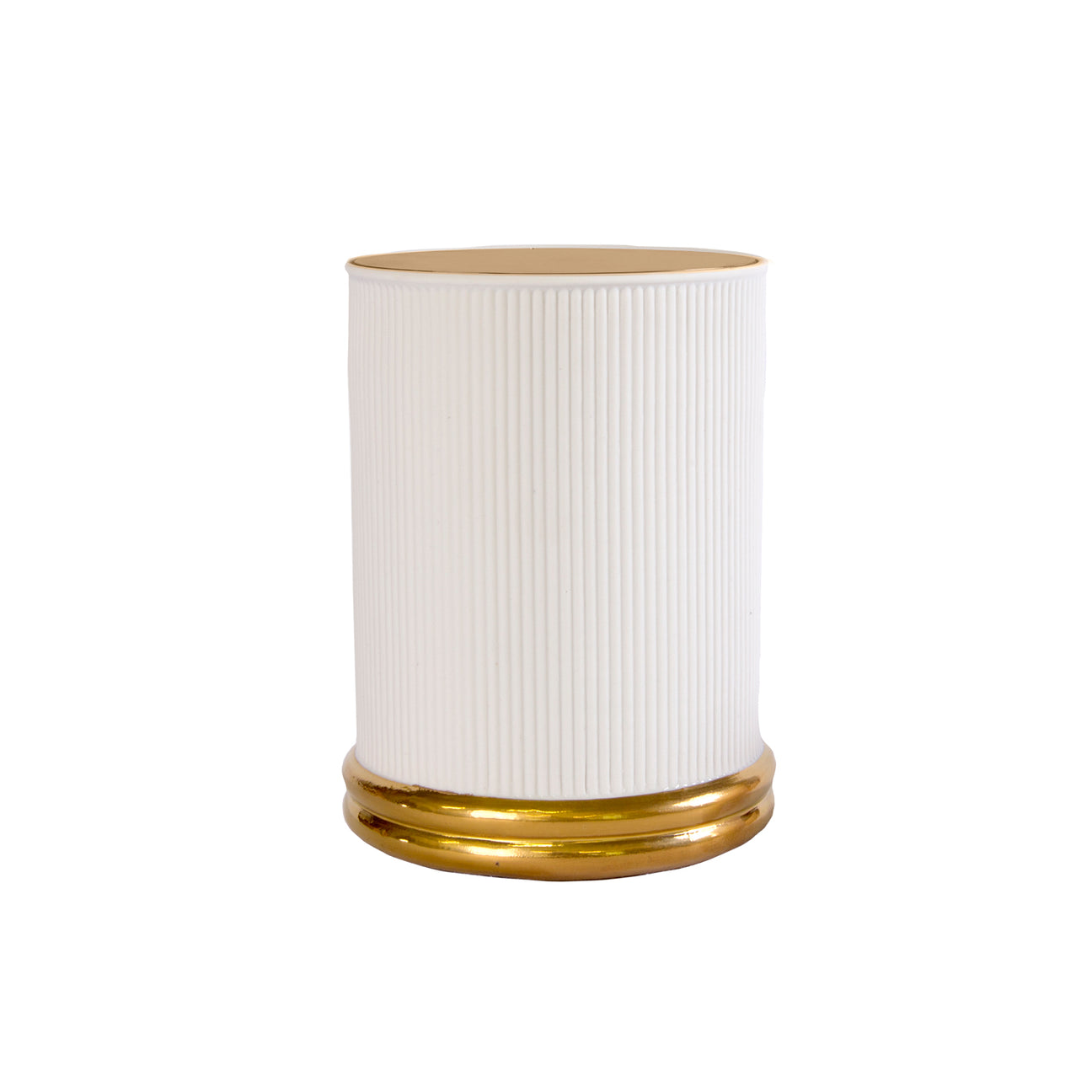 London Rechargeable Lamp - White &amp; Gold 