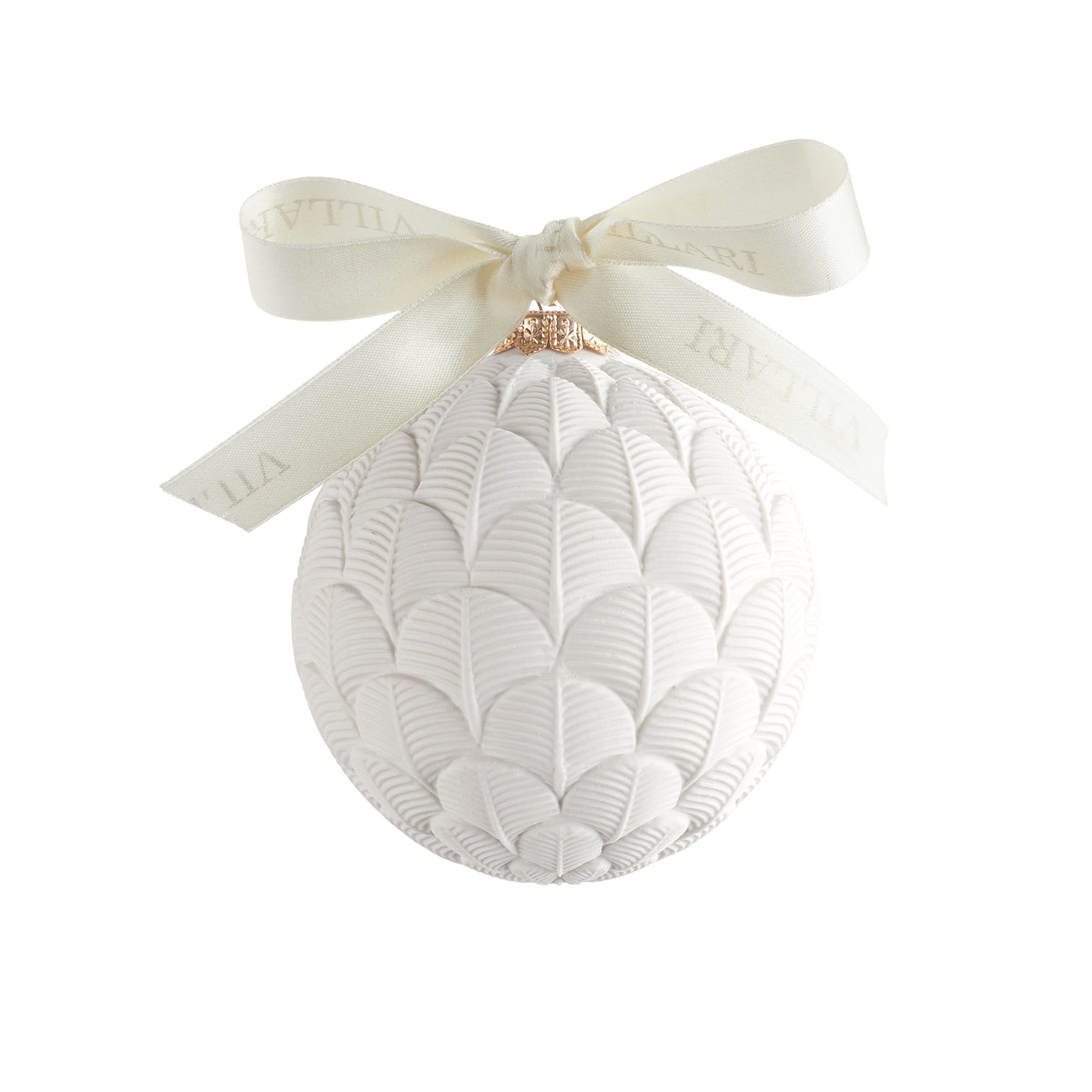 Peacock Christmas Bauble - Matt White 