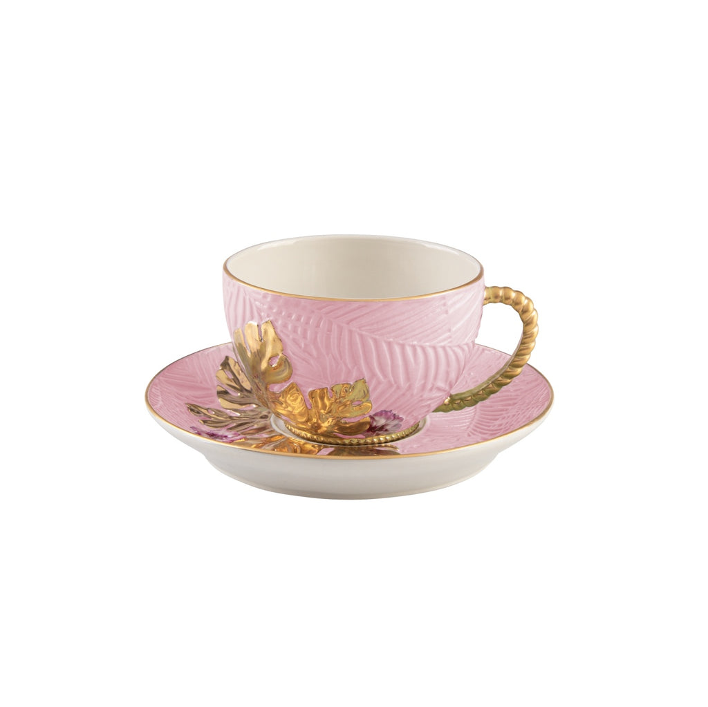 Acapulco Coffee Cup & Saucer - Pink