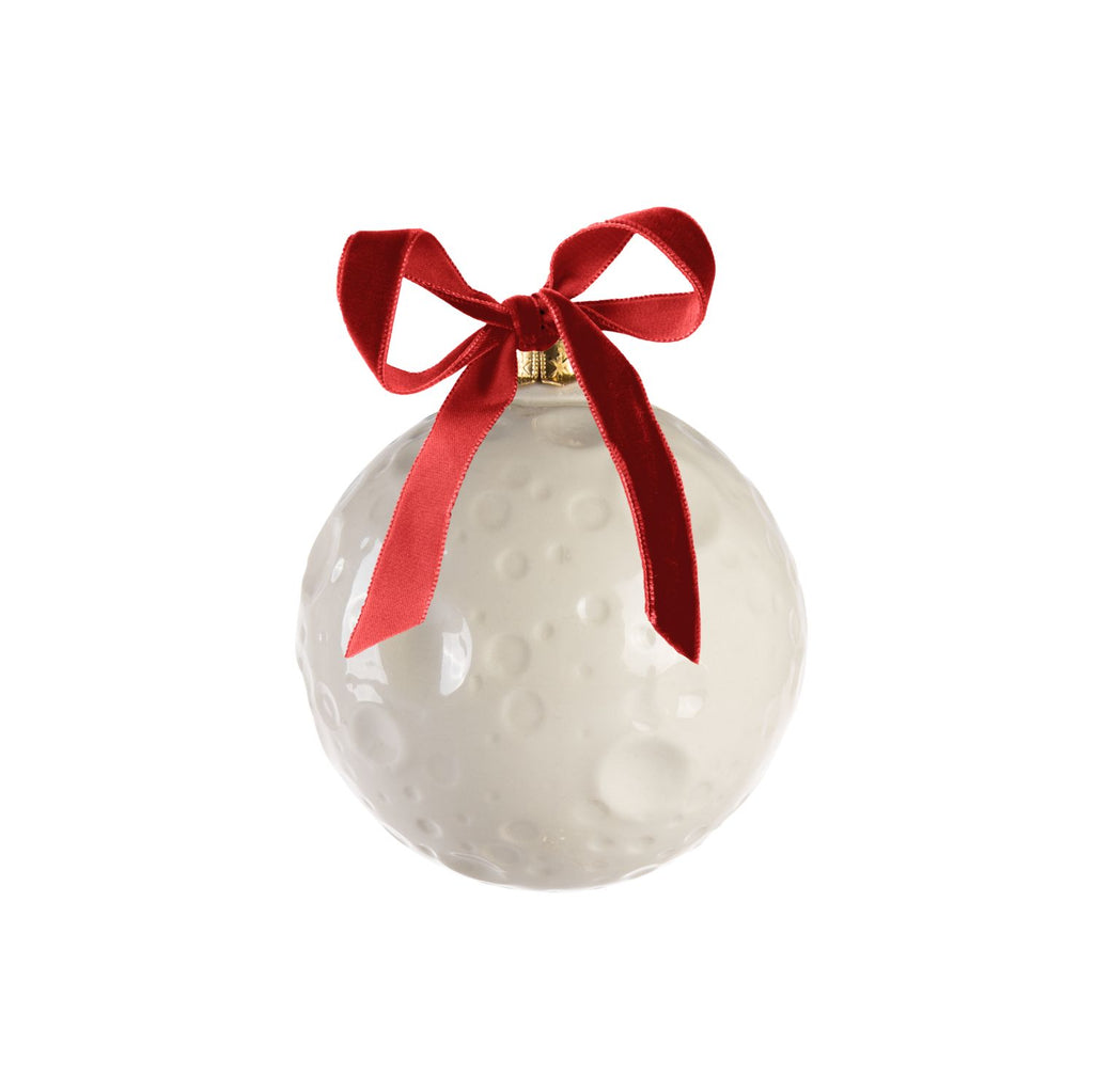 Moon Christmas Bauble - White