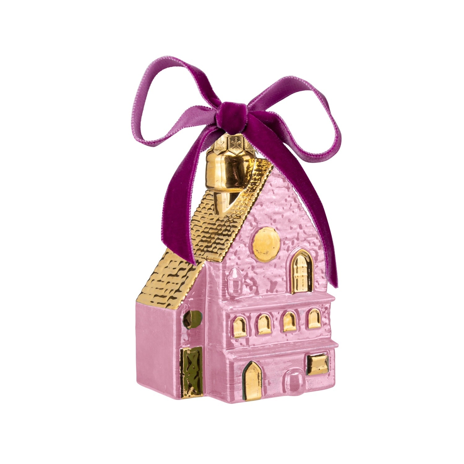 Dream House Hanging Decoration - Pearly Fuchsia & Gold